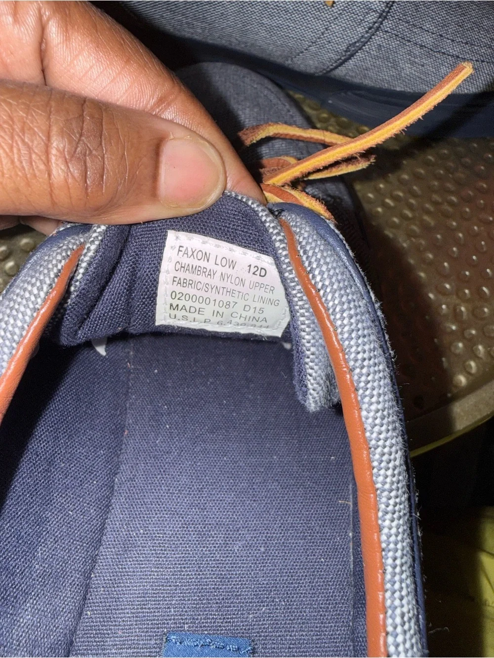 Polo by Ralph Lauren Denim Canvas Casual Sneakers with Brown Laces Size 12D